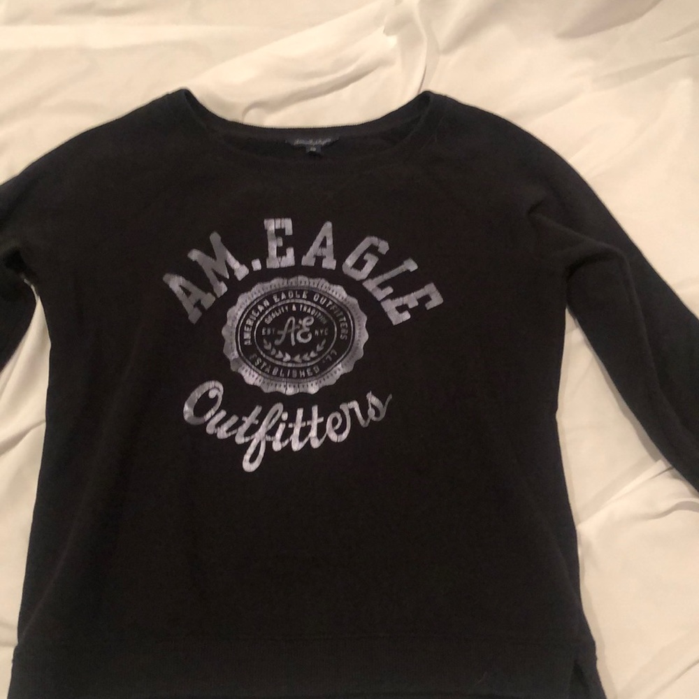 All Black American Eagle Sweatshirt